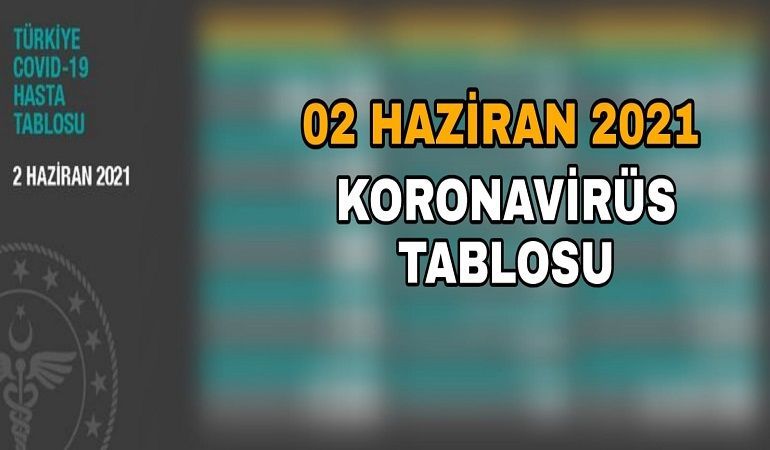 02 Haziran koronavirüs tablosu açıklandı!