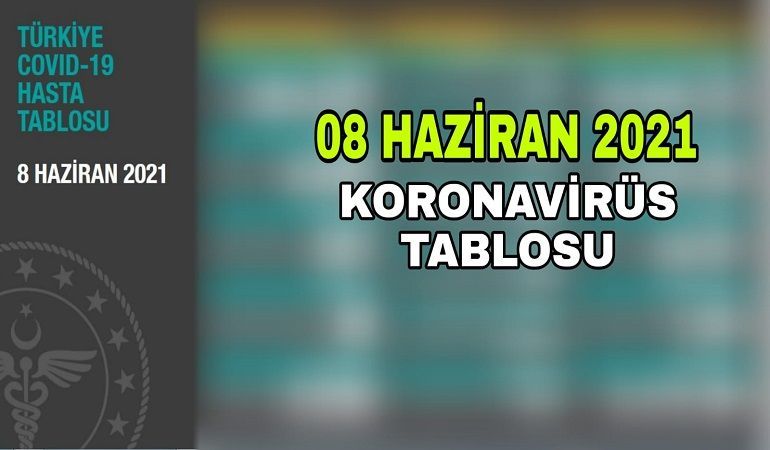 08 Haziran koronavirüs tablosu açıklandı!