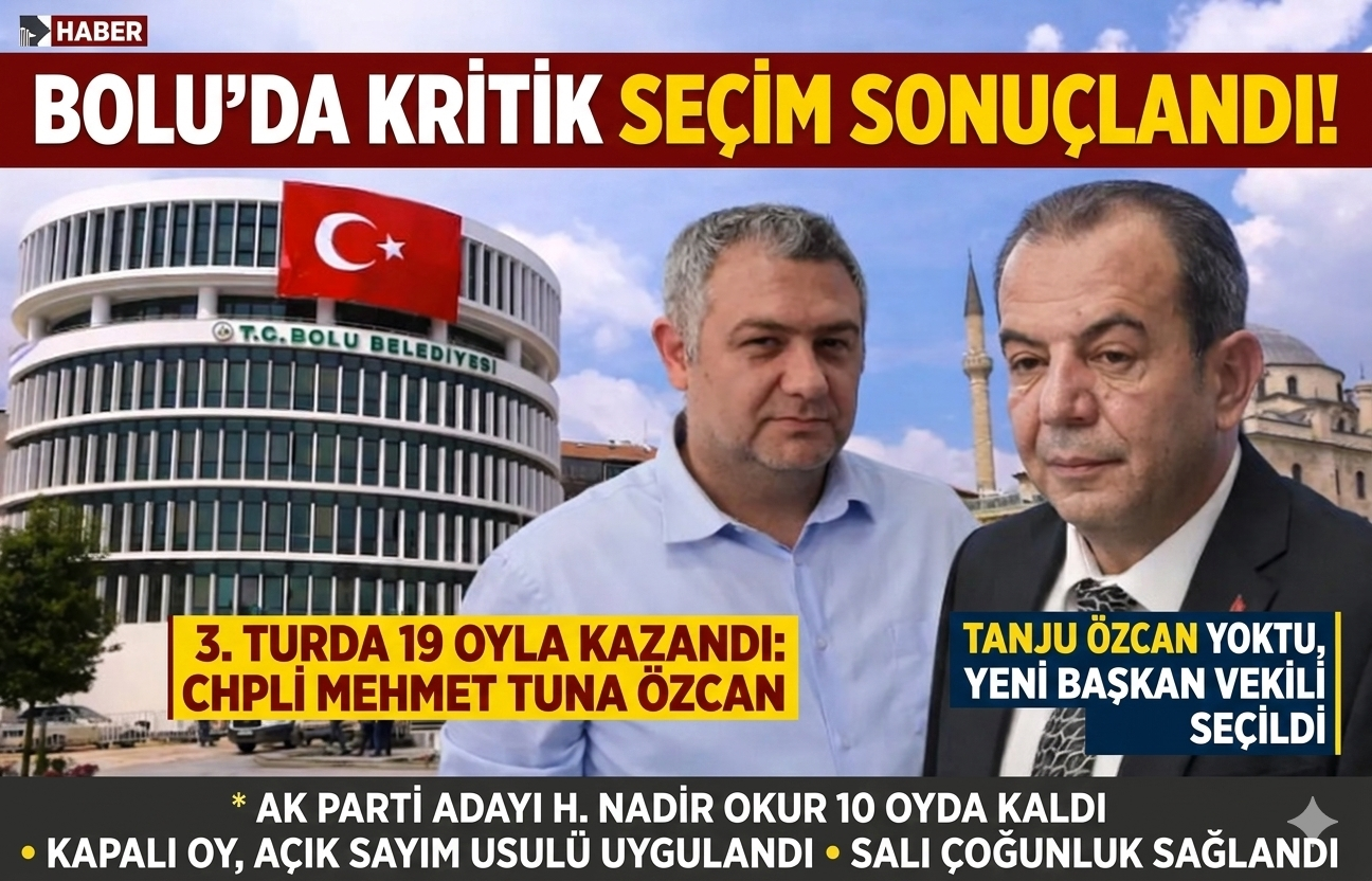 Bolu Belediye Meclisi’nde Seçim Maratonu: Yeni Başkan Vekili Mehmet Tuna Özcan Oldu