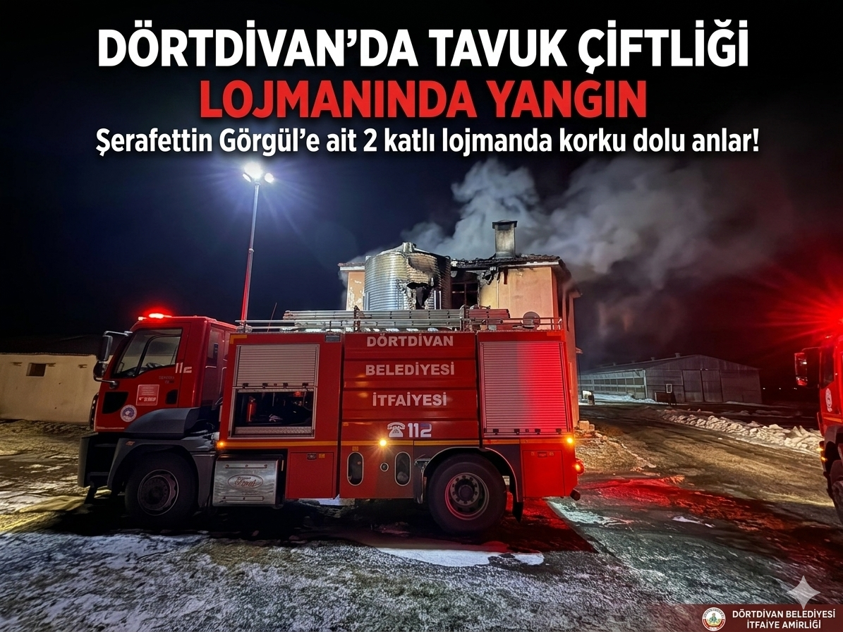 Dörtdivan’da Tavuk Çiftliği Lojmanında Yangın: Ekipler Zamanla Yarıştı