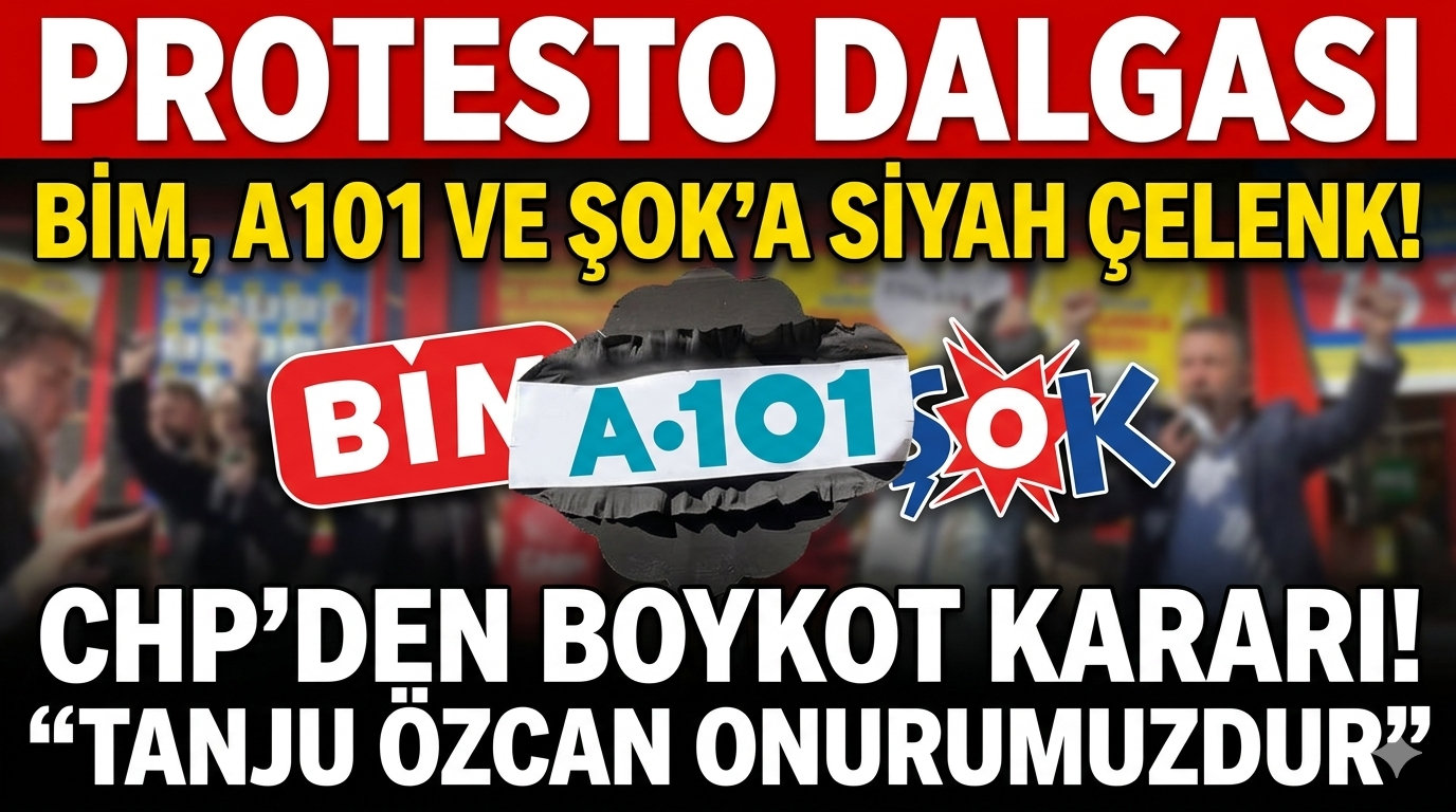 CHP Bolu İl Başkanlığı’ndan Zincir Marketlere Siyah Çelenkli Protesto: “Tanju Özcan Onurumuzdur”