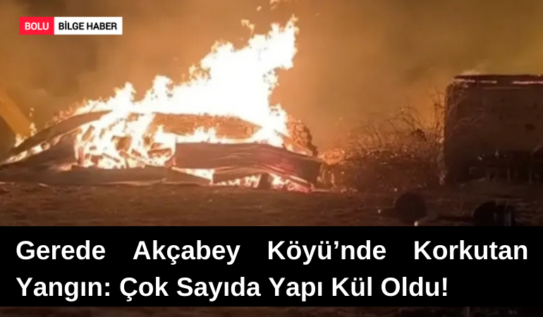 Gerede Akçabey Köyü’nde Korkutan Yangın: Çok Sayıda Yapı Kül Oldu!