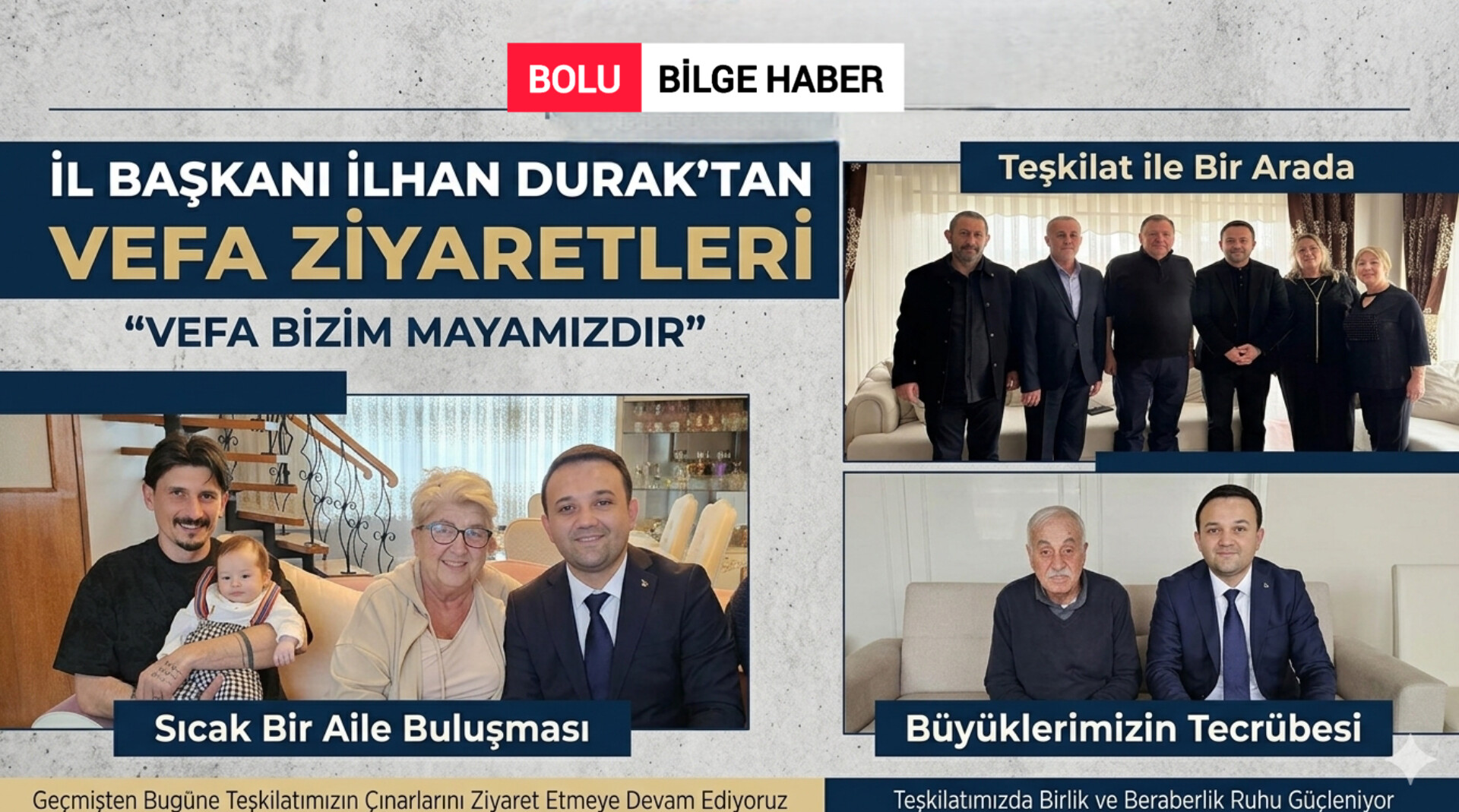 MHP Bolu İl Başkanı İlhan Durak’tan Anlamlı Ziyaret: “Vefa Bizim Mayamızdır”