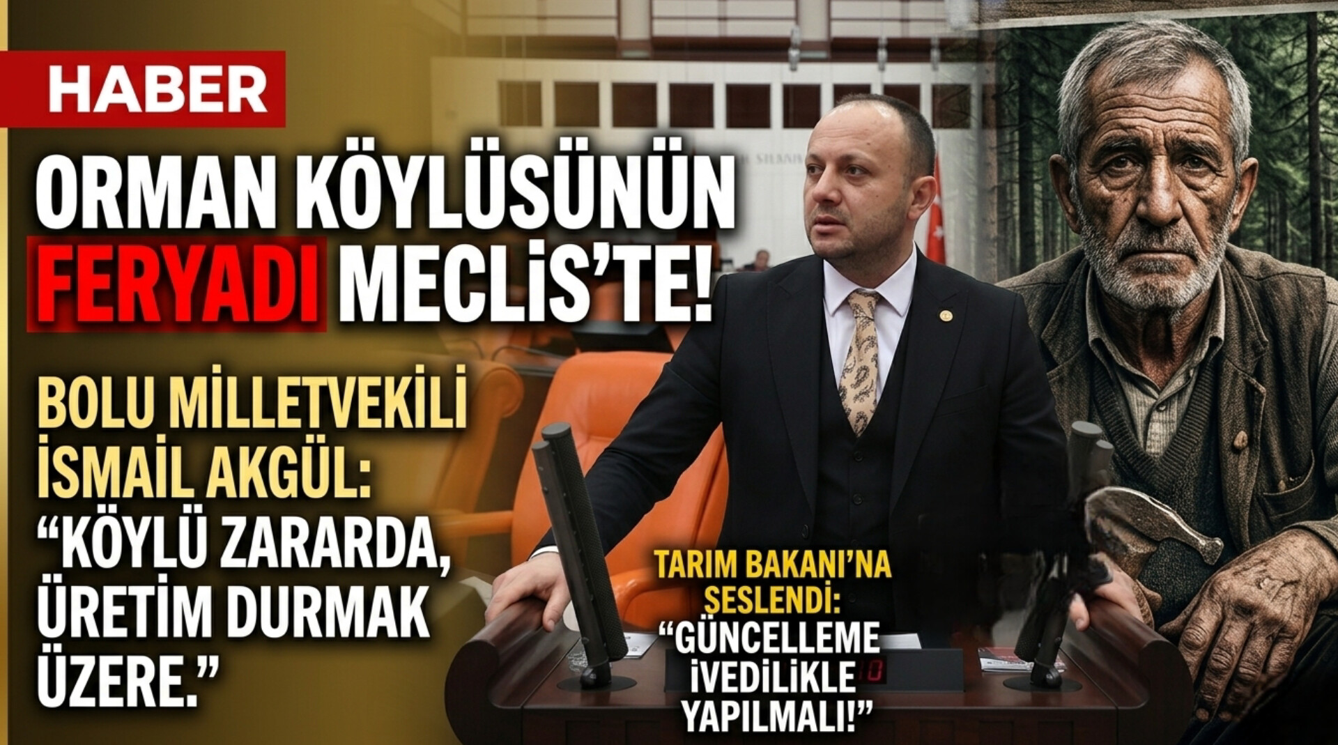 Milletvekili Akgül’den Meclis’te Sert Çıkış: “Orman Köylüsü Zarar Ediyor, Üretim Durma Noktasında!”