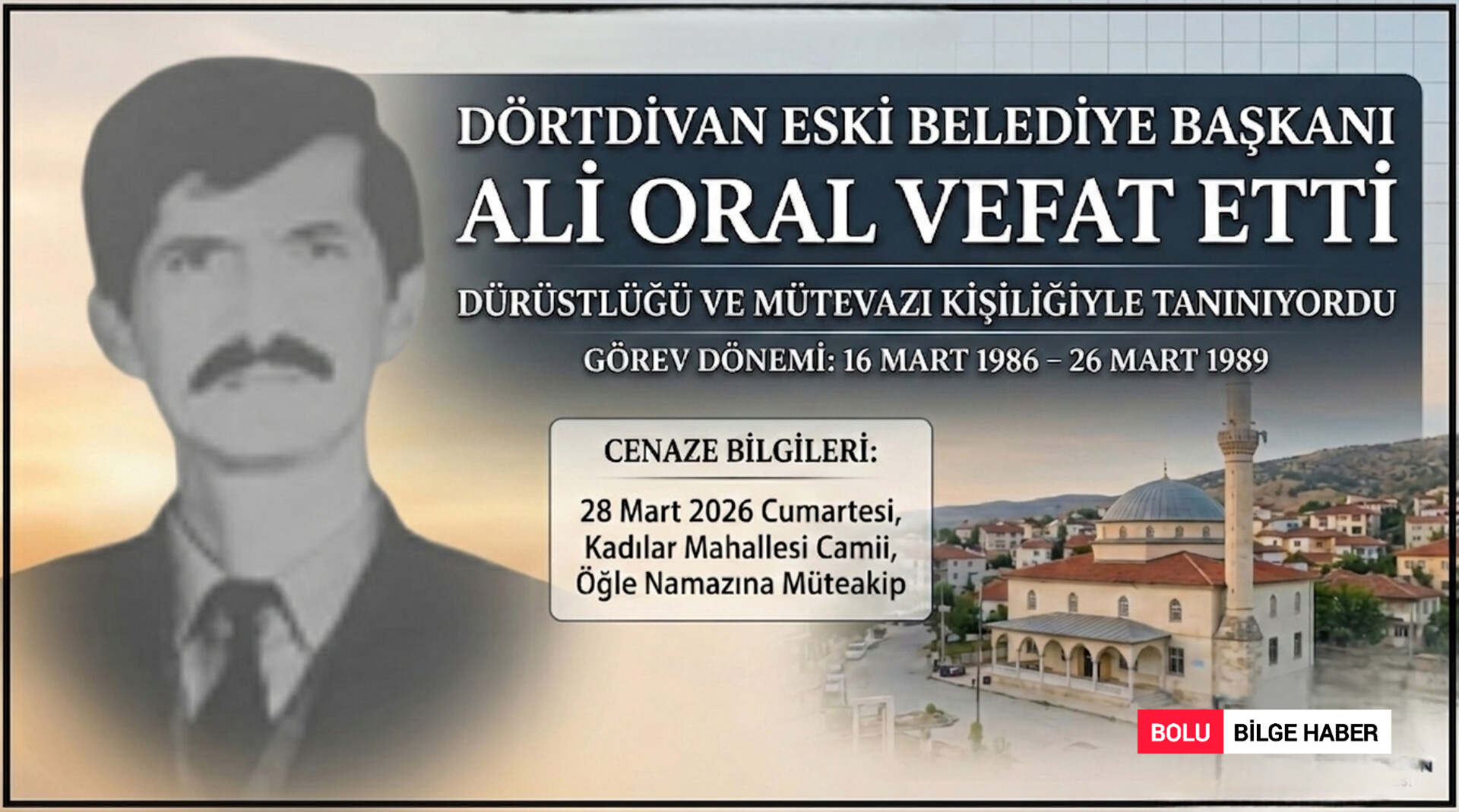 Eski Dörtdivan Belediye Başkanlarından Ali Oral Vefat Etti