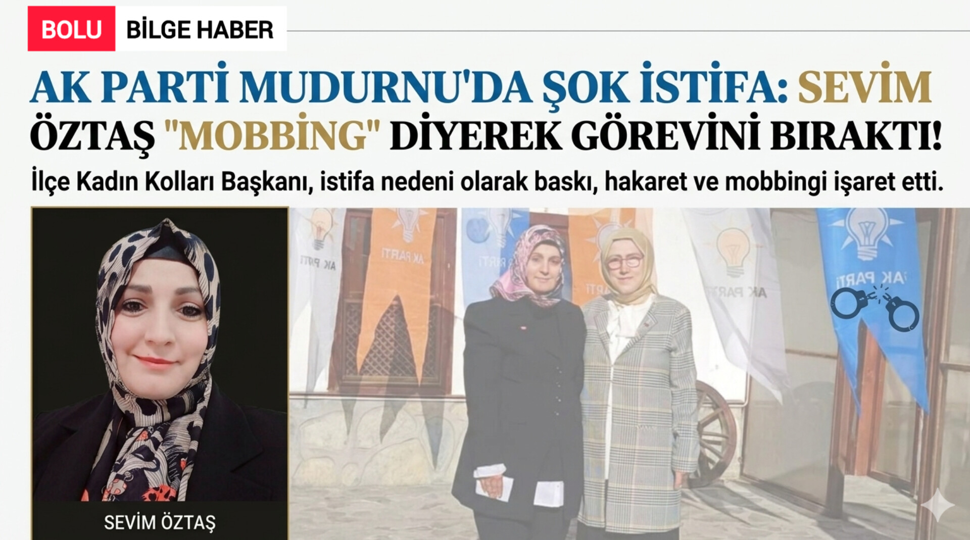 AK Parti Mudurnu’da Şok İstifa: Sevim Öztaş “Mobbing” Diyerek Görevini Bıraktı!