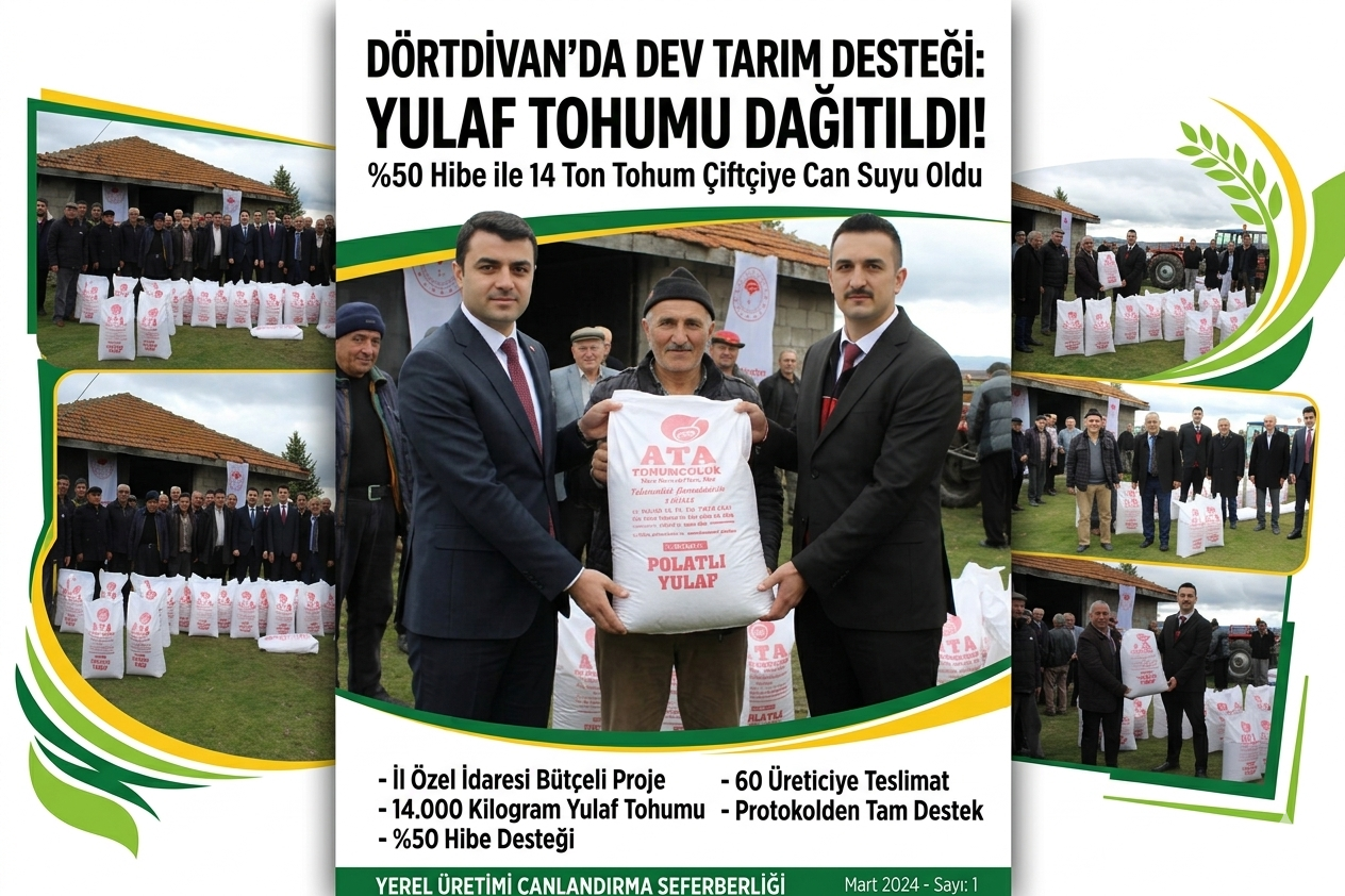 Dörtdivan’da %50 Hibeli Yulaf Tohumu Dağıtıldı