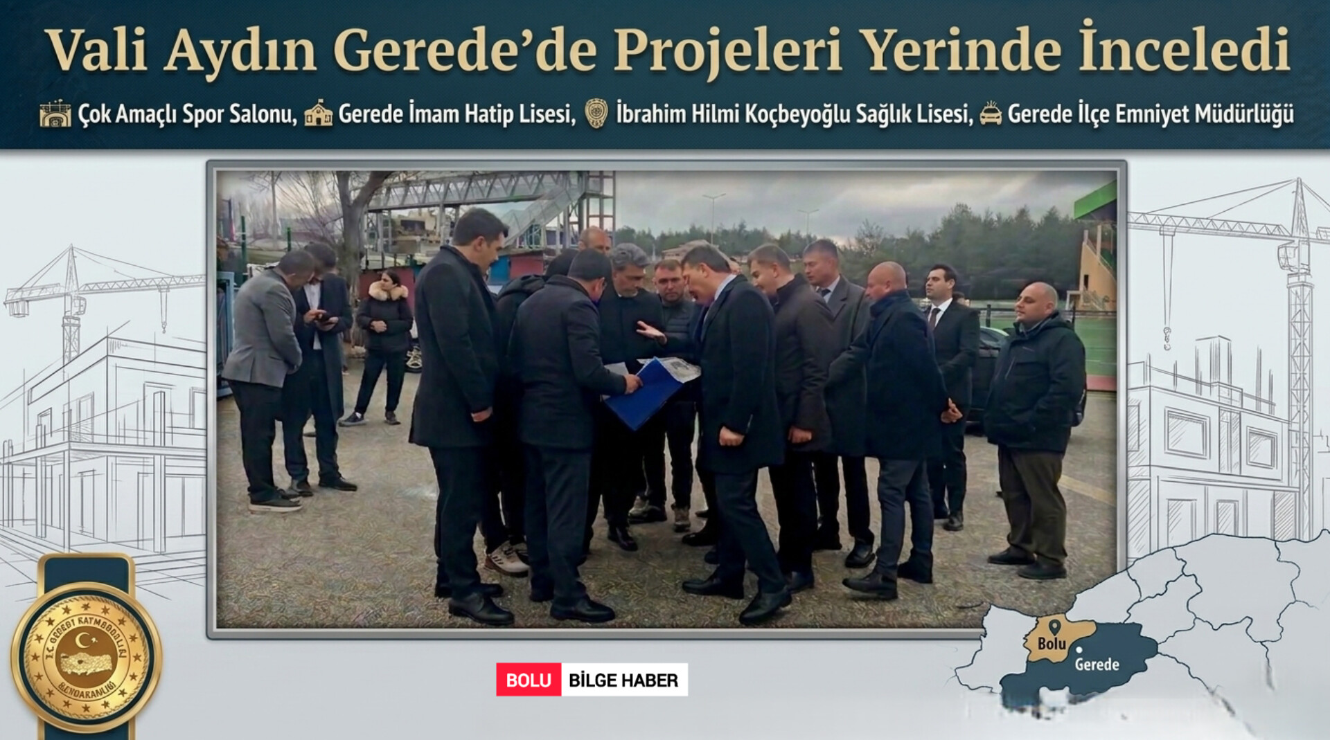Vali Aydın Gerede’de  Projeleri Yerinde İnceledi