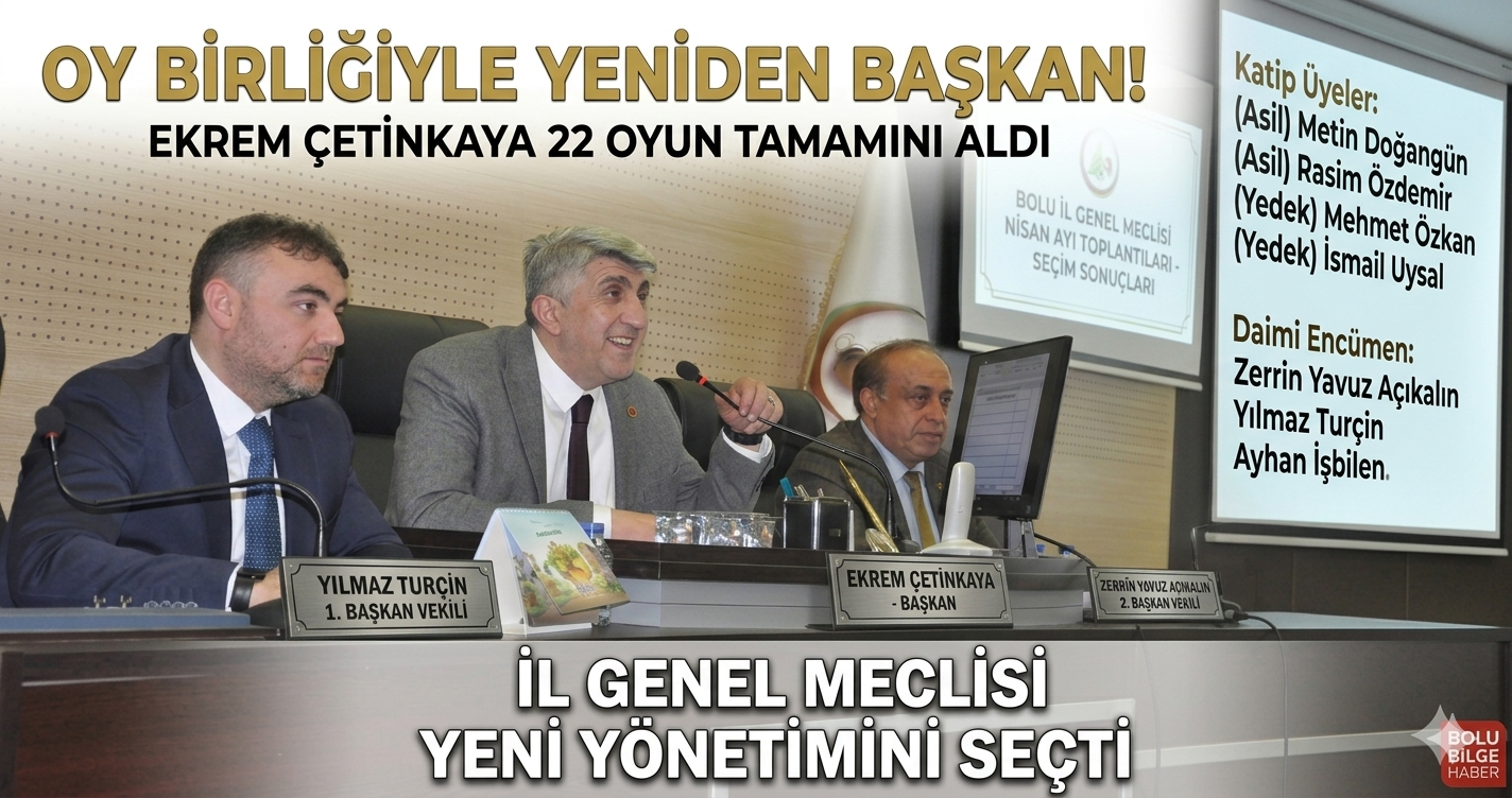 İl Genel Meclisi’nde Seçim Maratonu: Ekrem Çetinkaya Oy Birliğiyle Yeniden Başkan