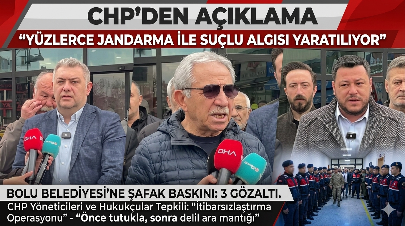 CHP’DEN AÇIKLAMA “YÜZLERCE JANDARMA İLE SUÇLU ALGISI YARATILIYOR”