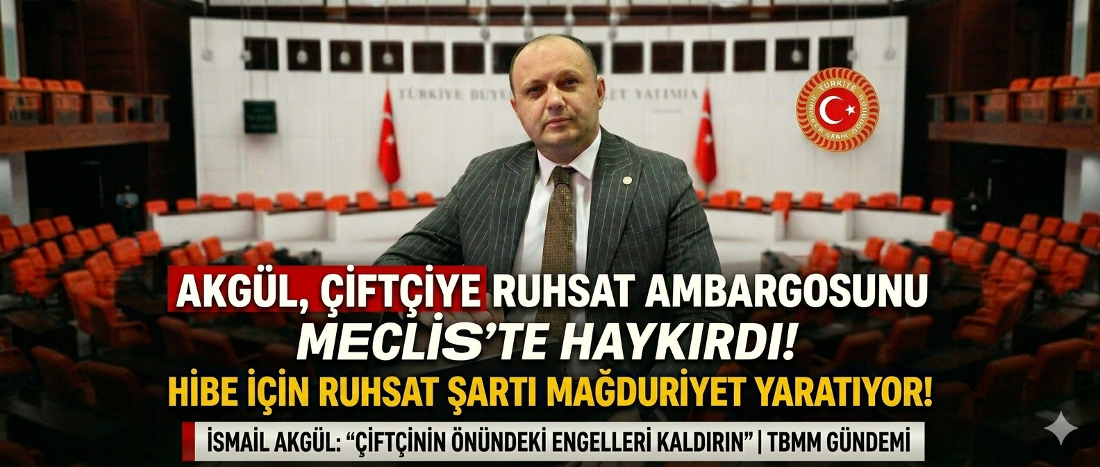 AKGÜL’DEN MECLİS’TE SERT ÇIKIŞ: “ÇİFTÇİYE RUHSAT AMBARGOSUNA SON VERİN!”