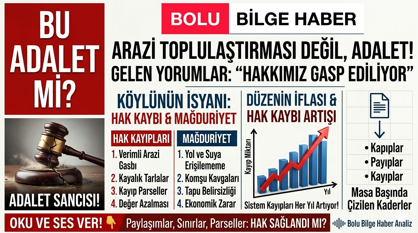 ANALİZ | DÖRTDİVAN’DA TOPLULAŞTIRMA DEĞİL, “ADALET” İFLASI: VATANDAŞ HAKKINI HELAL ETMİYOR!