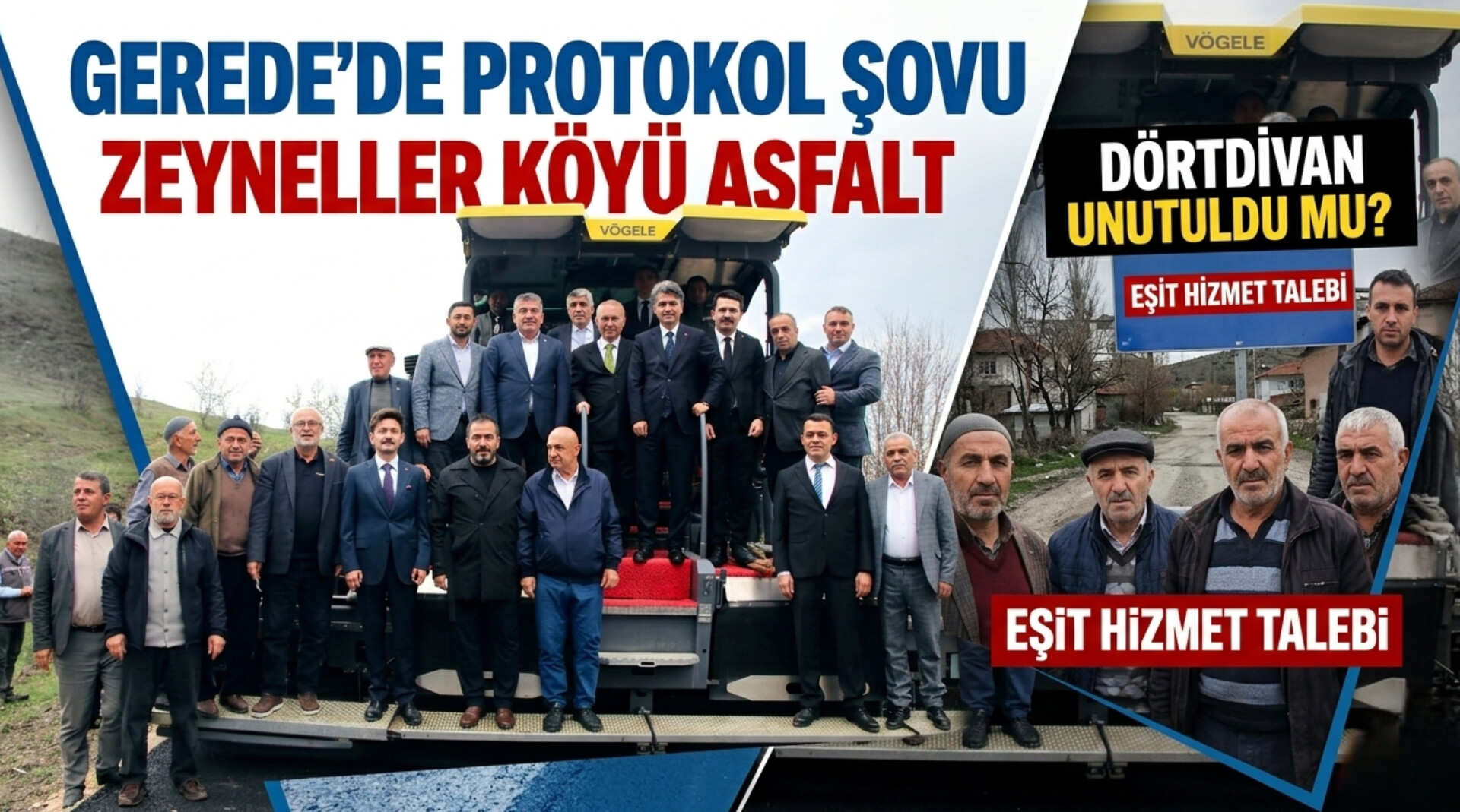 Gerede’de bayram Dörtdivan’da sitem Protokol müptelası yollar mı unutulan ilçeler mi?