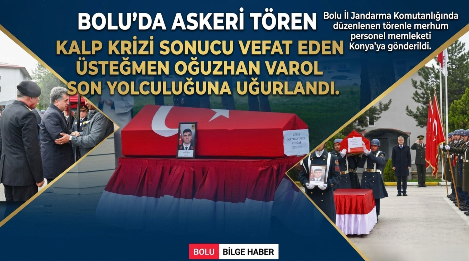 Mudurnu Karakol Komutanı Üsteğmen Oğuzhan Varol Son Yolculuğuna Uğurlandı
