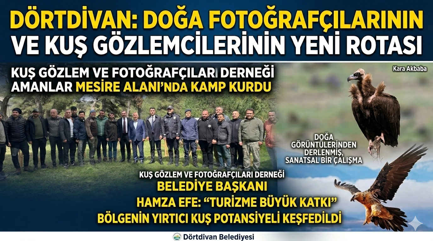 DÖRTDİVAN, DOĞA FOTOĞRAFÇILARININ VE KUŞ GÖZLEMCİLERİNİN YENİ ROTASI OLDU