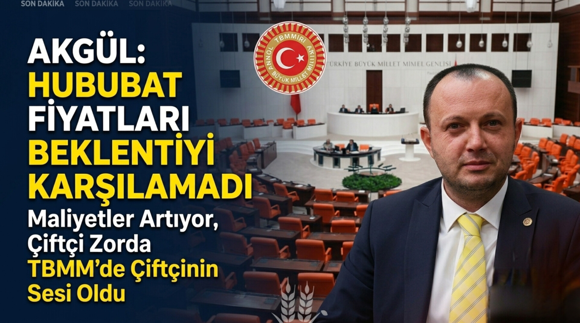 İsmail Akgül; “Çiftçi maliyetlerin altında ezildi. Açıklanan Hububat Fiyatları Beklentilerin Çok Gerisinde!”