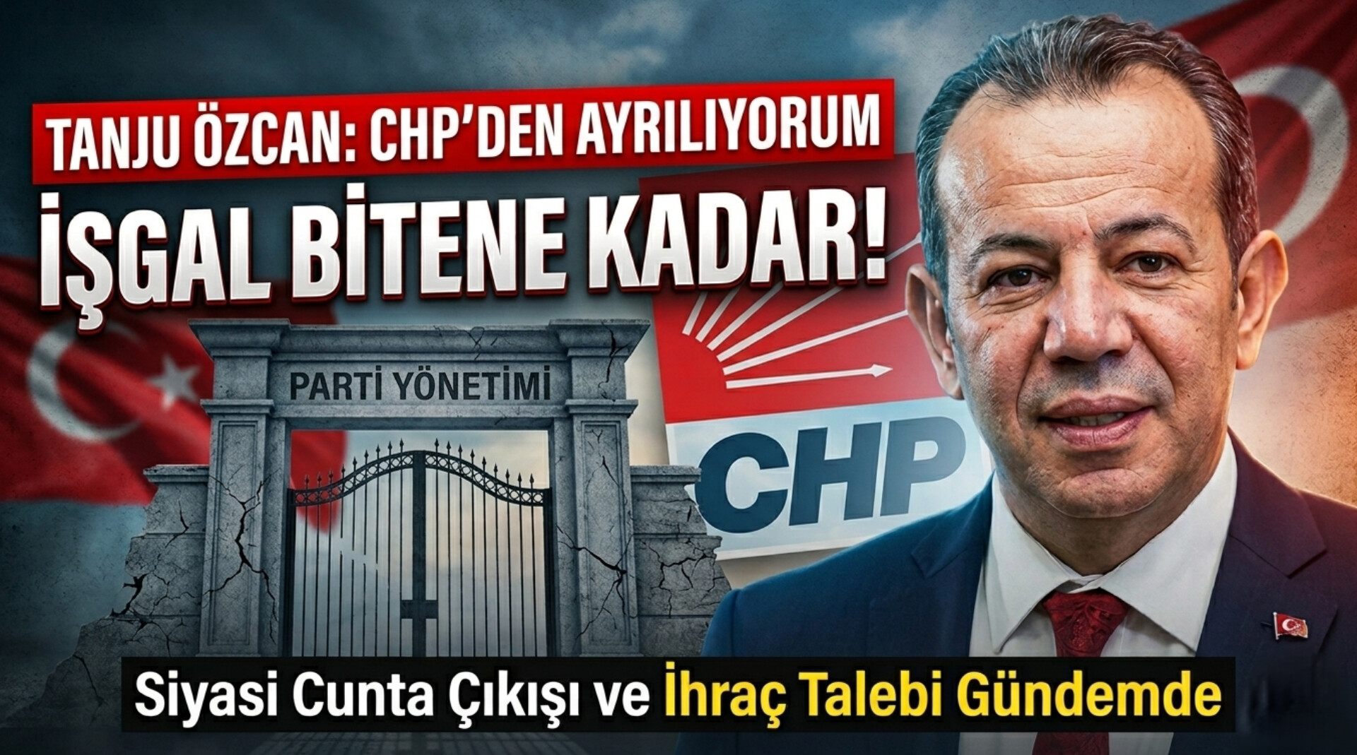 TANJU ÖZCAN; “SİYASİ CUNTA İŞGALİ BİTENE KADAR AYRILIYORUM”