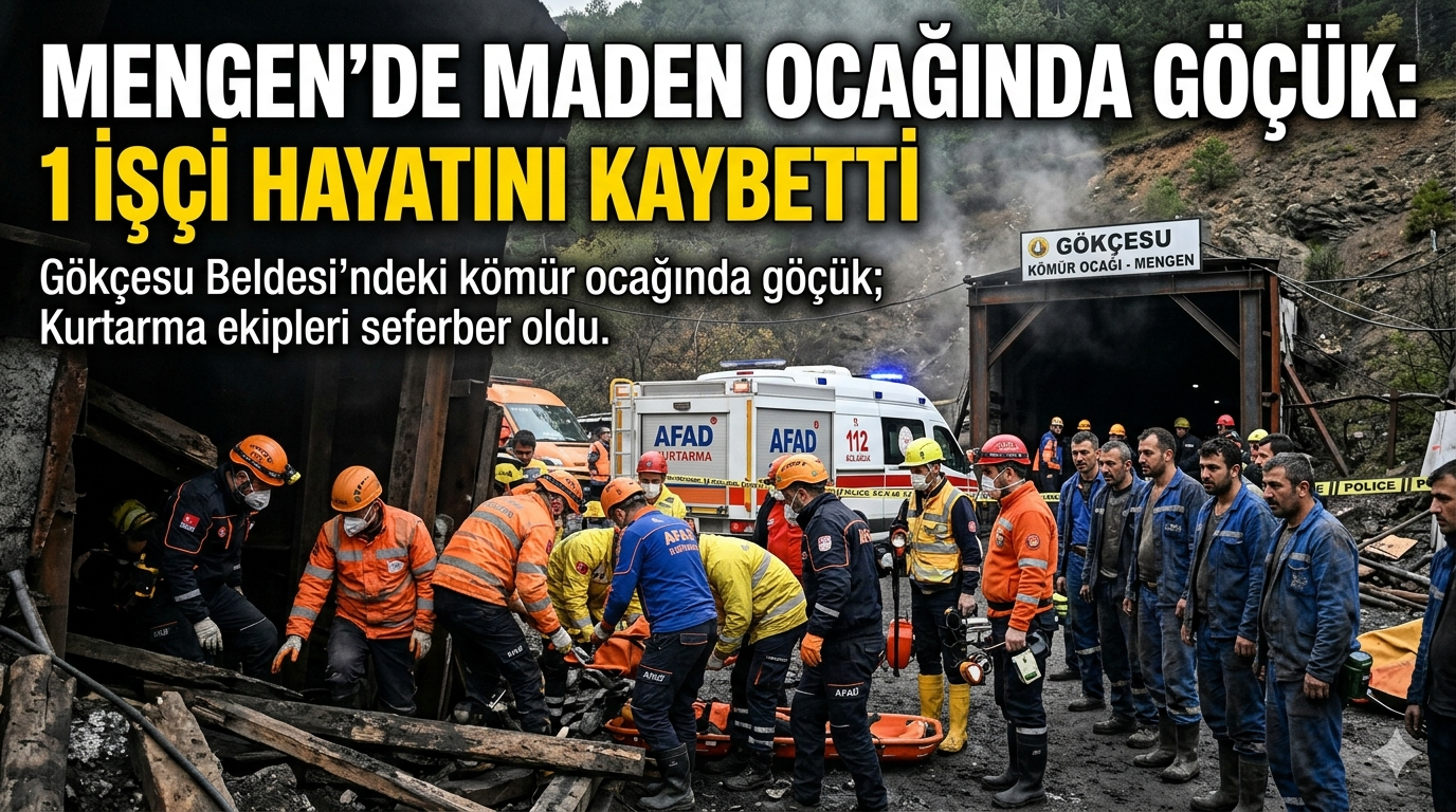 MENGEN’DE KÖMÜR OCAĞINDA GÖÇÜK: 1 İŞÇİ HAYATINI KAYBETTİ