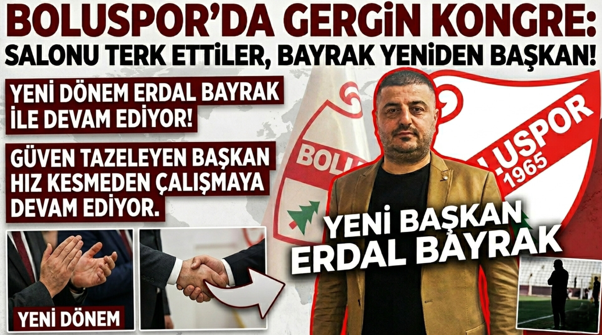 Boluspor Kongresinde Gerginlik: Salonu Terk Ettiler, Yeni Başkan Erdal Bayrak Oldu!