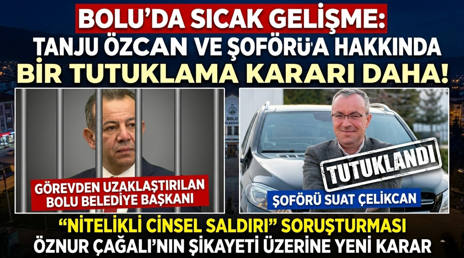 Bolu’da Sıcak Gelişme: Tanju Özcan ve Şoförü Hakkında Bir Tutuklama Kararı Daha!