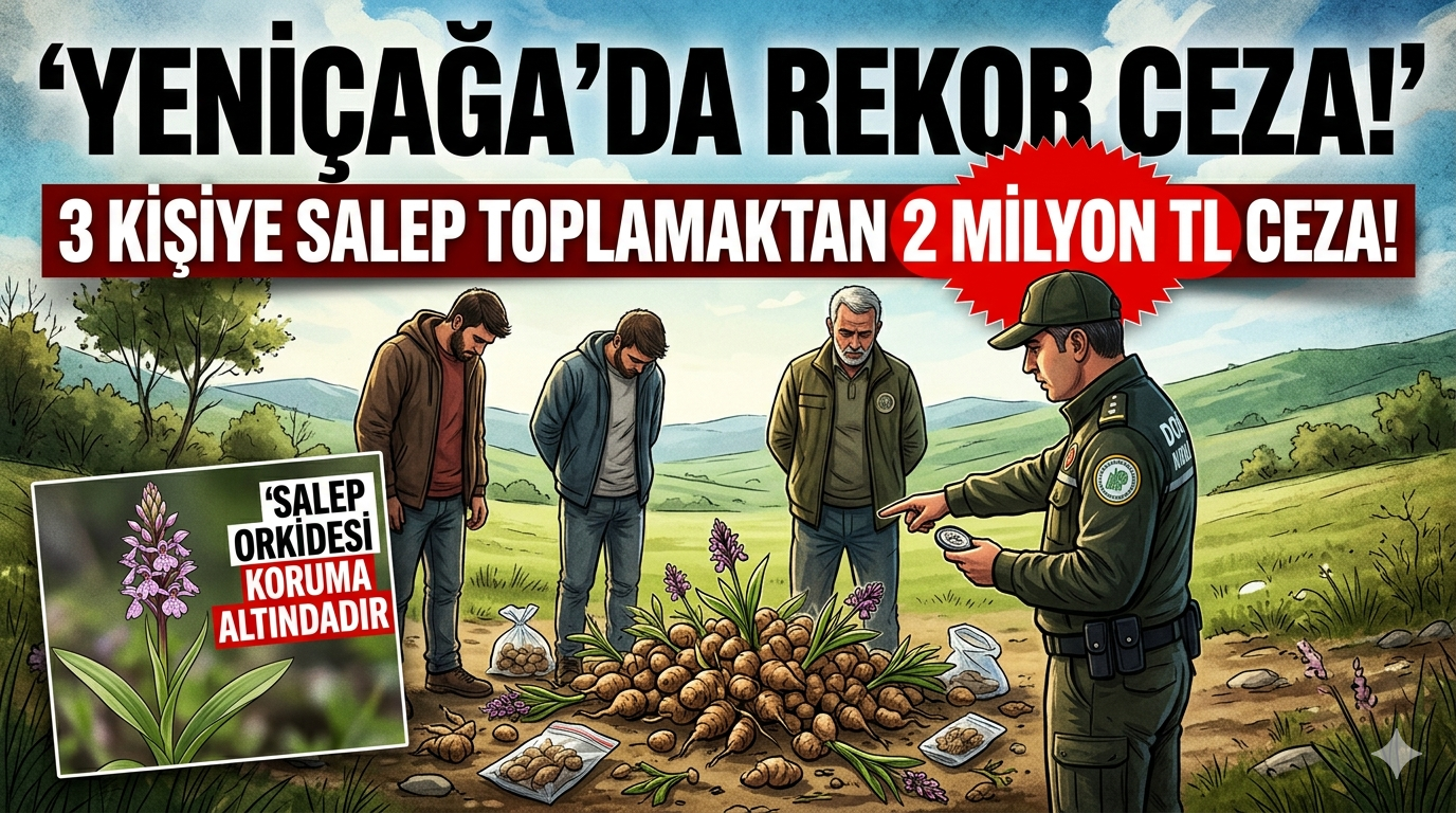 Yeniçağa da Salep Toplayan 3 Kişiye 2 Milyon TL Rekor Ceza!