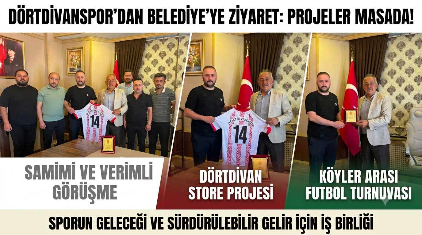 Dörtdivanspor’dan Belediye Başkanı Hamza Efe’ye Ziyaret: Masada Önemli Projeler Var!