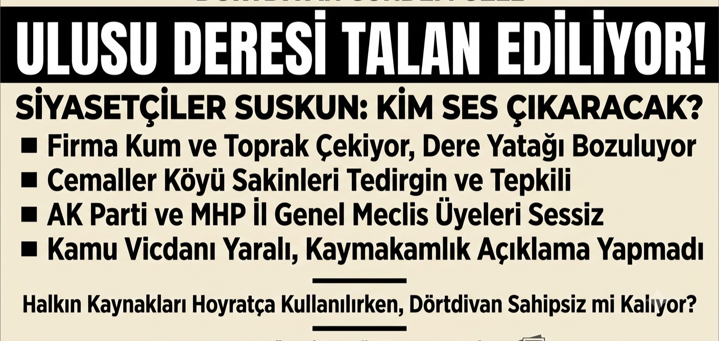 Dörtdivan’da Doğal Talana “Derin” Sessizlik: Müteahhit Alıyor, Yetkililer Seyrediyor!