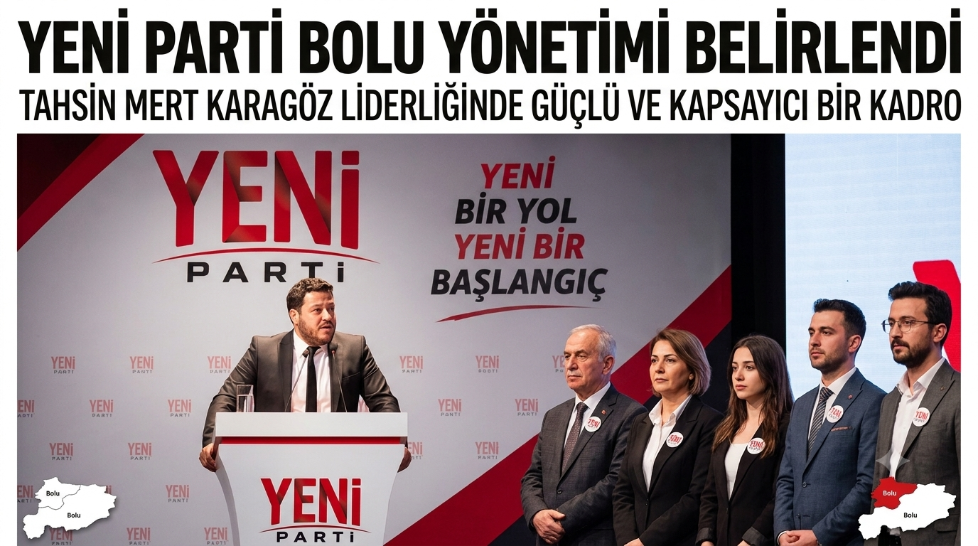 YENİ Parti’nin Bolu Kurucu Yönetimi Belli Oldu