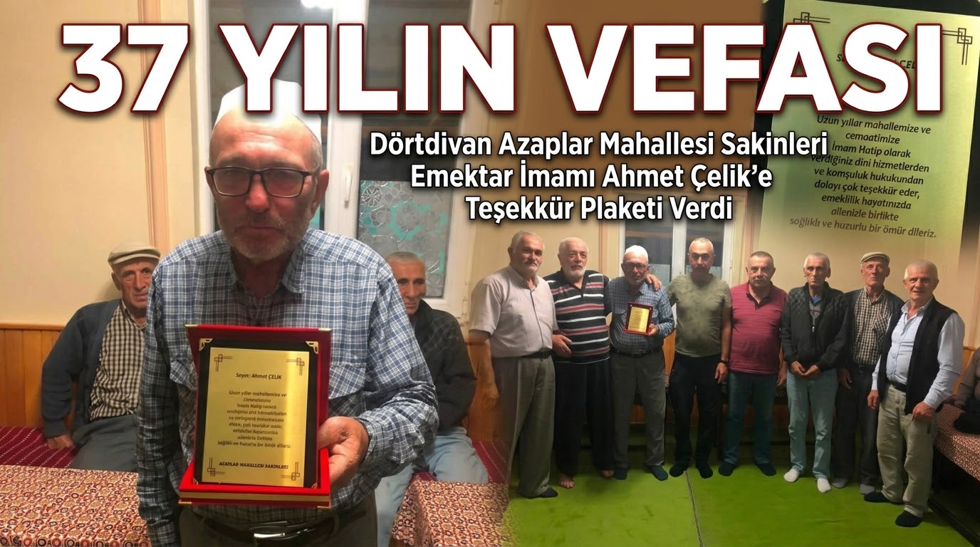 37 Yıl Dile Kolay: İmam Ahmet Çelik’e Azaplar Mahallesi’nden Ahde Vefa Plaketi
