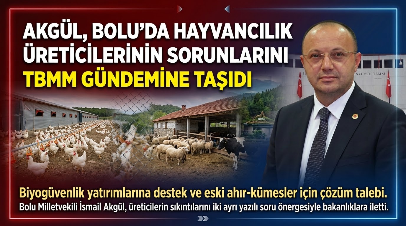 Akgül’den Bolu Hayvancılığı İçin TBMM’de Çifte Önerge: Üreticinin Sorunları Gündemde