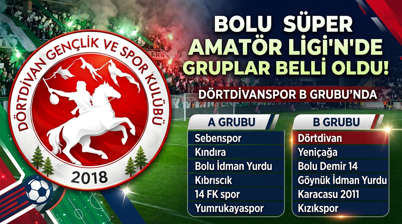 Dörtdivanspor’un Rakipleri Belli Oldu: Bolu Süper Amatör Lig’de Gruplar Netleşti