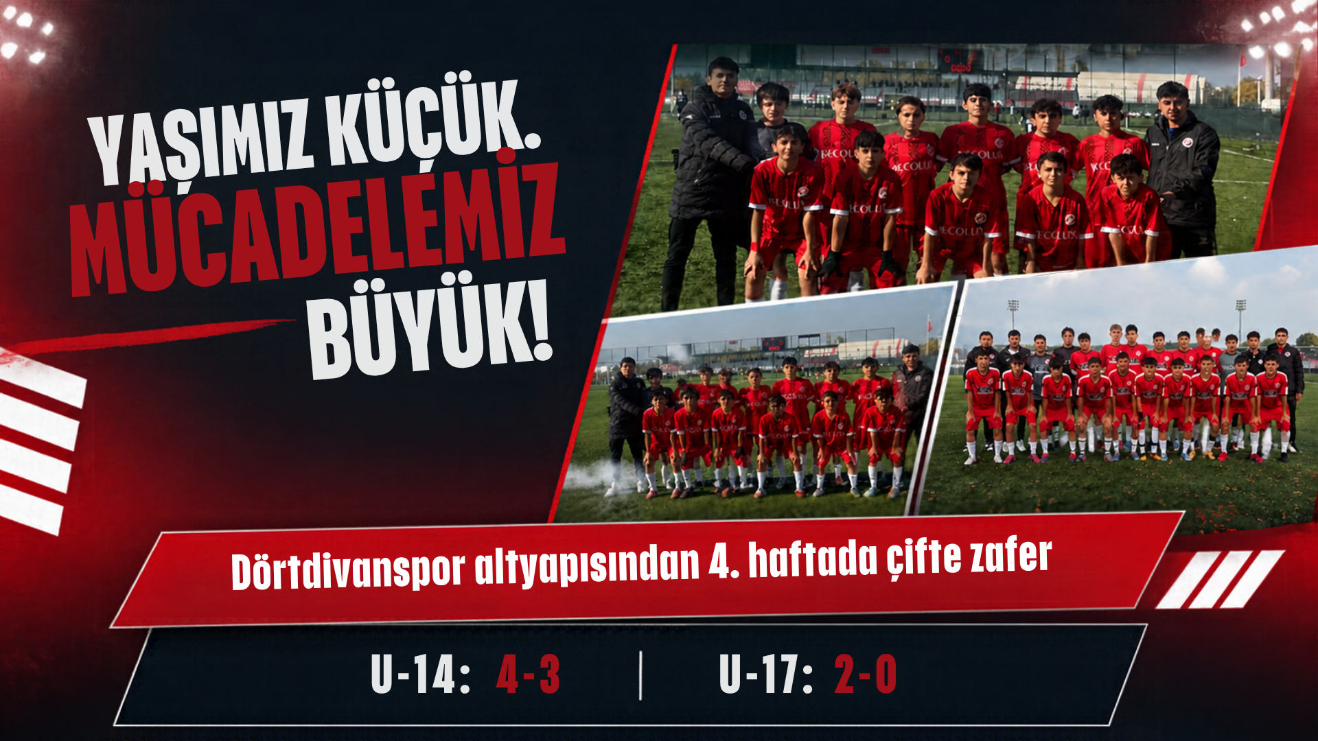 Dörtdivanspor Altyapısından Lige Fırtına Gibi Başlangıç: "Yaşımız Küçük, Mücadelemiz Büyük!"
