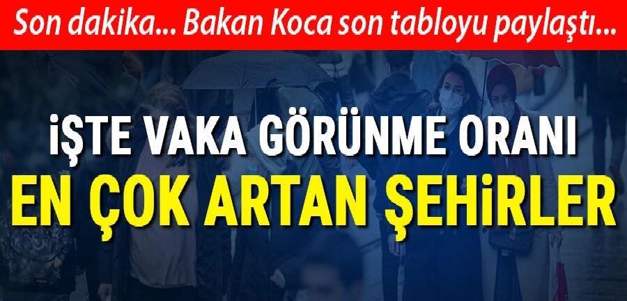 Bakan Koca son hafta vaka sayısı en çok artan illeri açıkladı