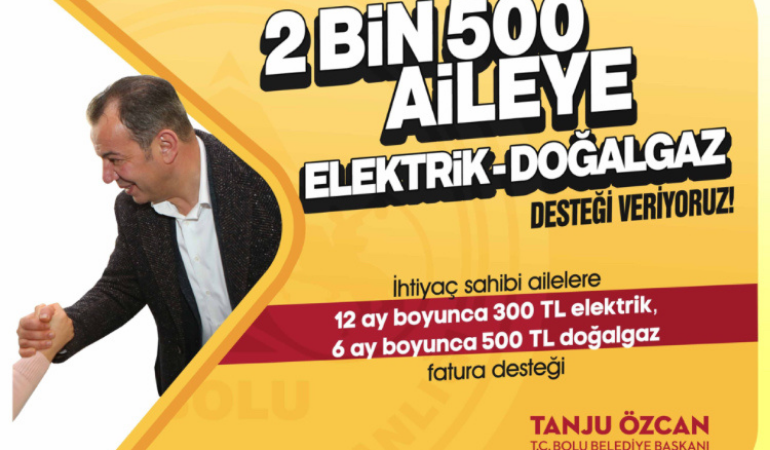 Bolu Belediyesi 2500 ailenin içini ısıtacak ödemelere başladı