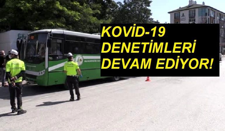 Bolu'da halk otobüslerinde Kovid-19 denetimi