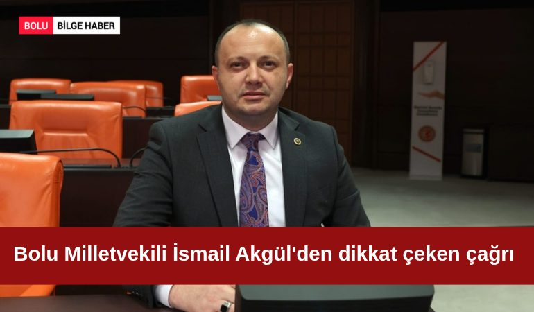 Bolu Milletvekili İsmail Akgül'den dikkat çeken çağrı