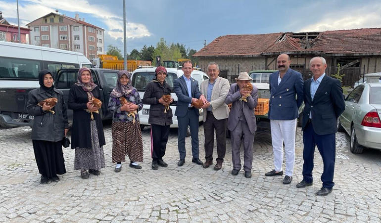 Bu proje alkışlanır: Dörtdivan'da yumurta tavuğu dağıtıldı