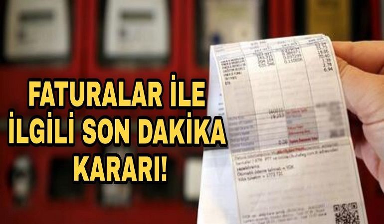 Faturalar ramazan sonrasına ertelendi!