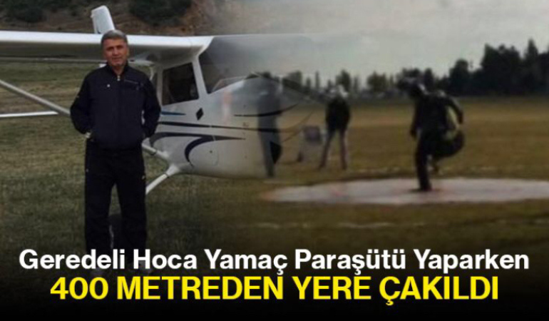 Gerede'li yamaç paraşütü hocası feci şekilde can verdi