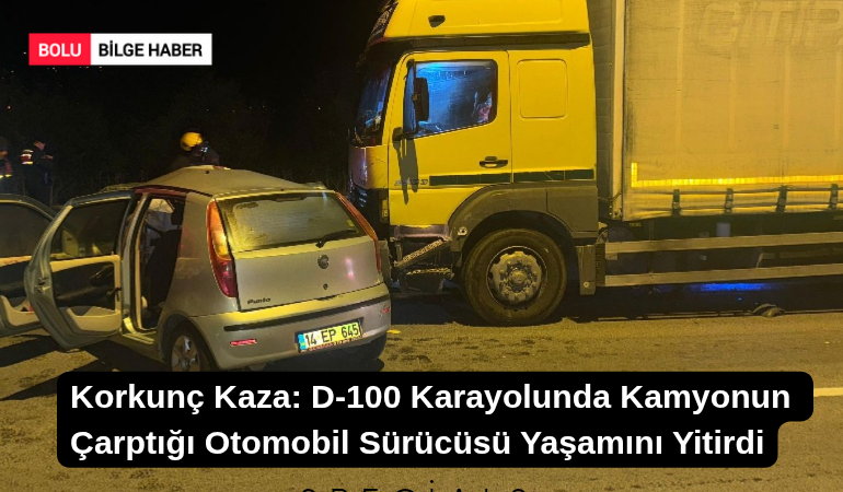 Korkunç Kaza: D-100'de Kamyonun Çarptığı Otomobil Sürücüsü Yaşamını Yitirdi