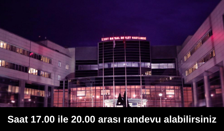 Saat 17.00 ile 20.00 arası randevu alabilirsiniz