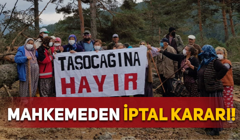 Taş ocağı için mahkemeden iptal kararı